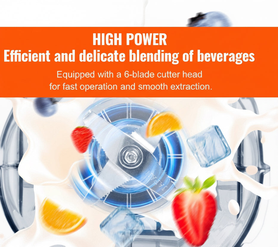 Pro Silent-Shield Commercial Blender | High-Speed Quiet Mixer (68oz)